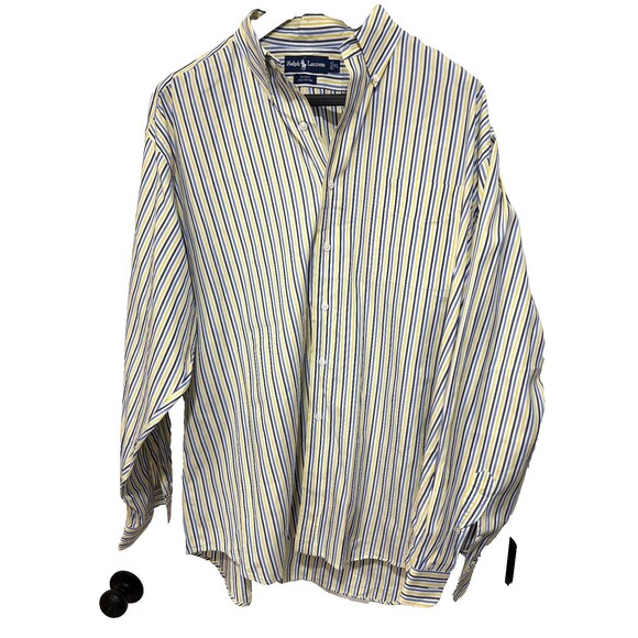 Polo Ralph Lauren Men’s Long Sleeve Button Up Striped 100% Cotton Shirt Sz XL - Picture 3 of 4